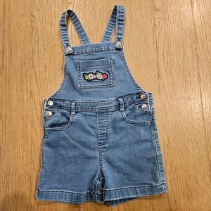 Garanimals 365 Kids Blue Overalls Embroidered Floral Girl Size 7